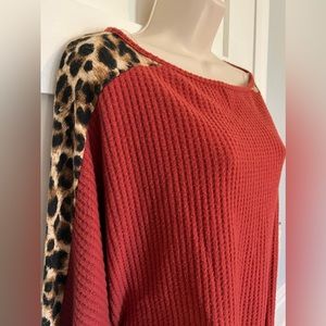 White Birch Orange and Leopard sleeves